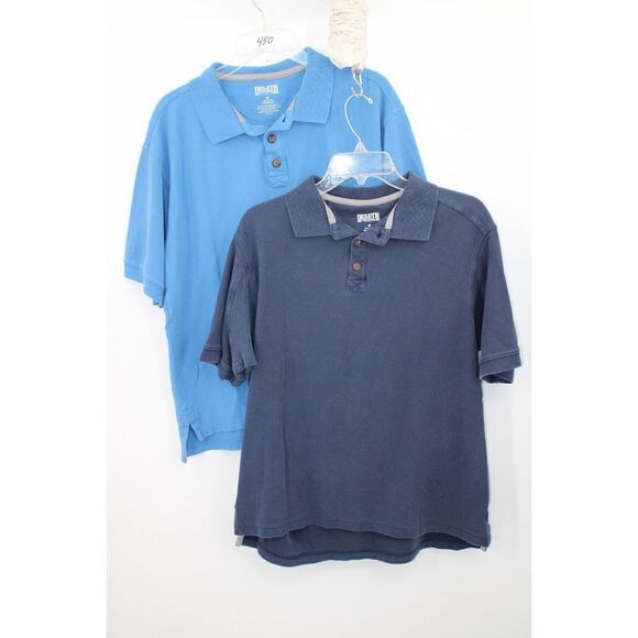 Duluth Trading Polo Mens Size M Blue & Navy Longtail POLO SHIRTS LOT OF 2 - Picture 1 of 9